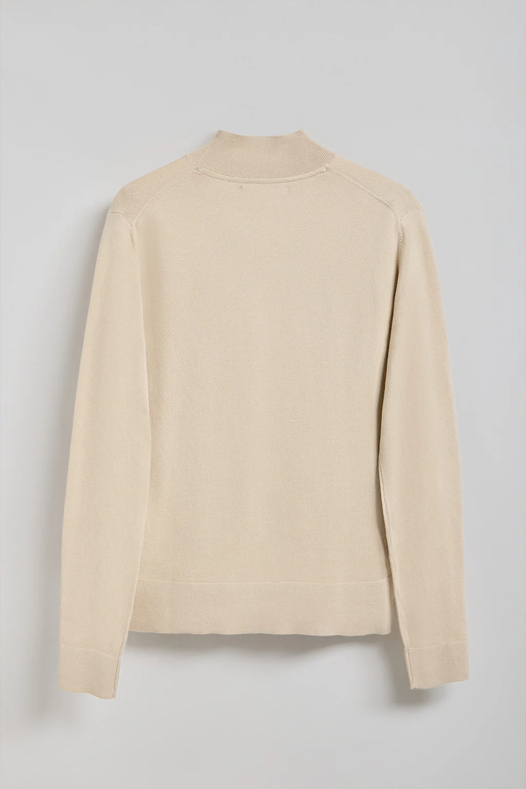 Beige mock-neck knit jumper Khan with Polo Club details - Image 12