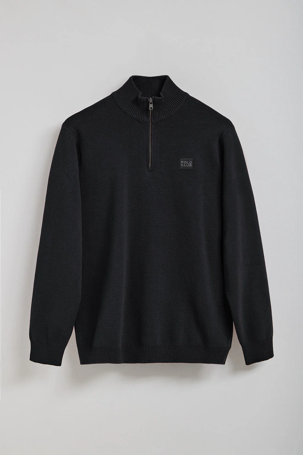 Black zip knit jumper Koda with Polo Club details - Image 10