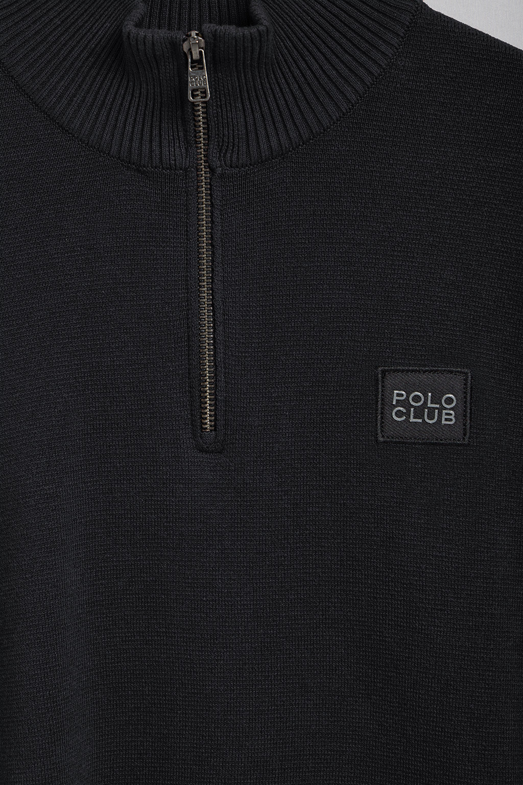 Black zip knit jumper Koda with Polo Club details - Image 11