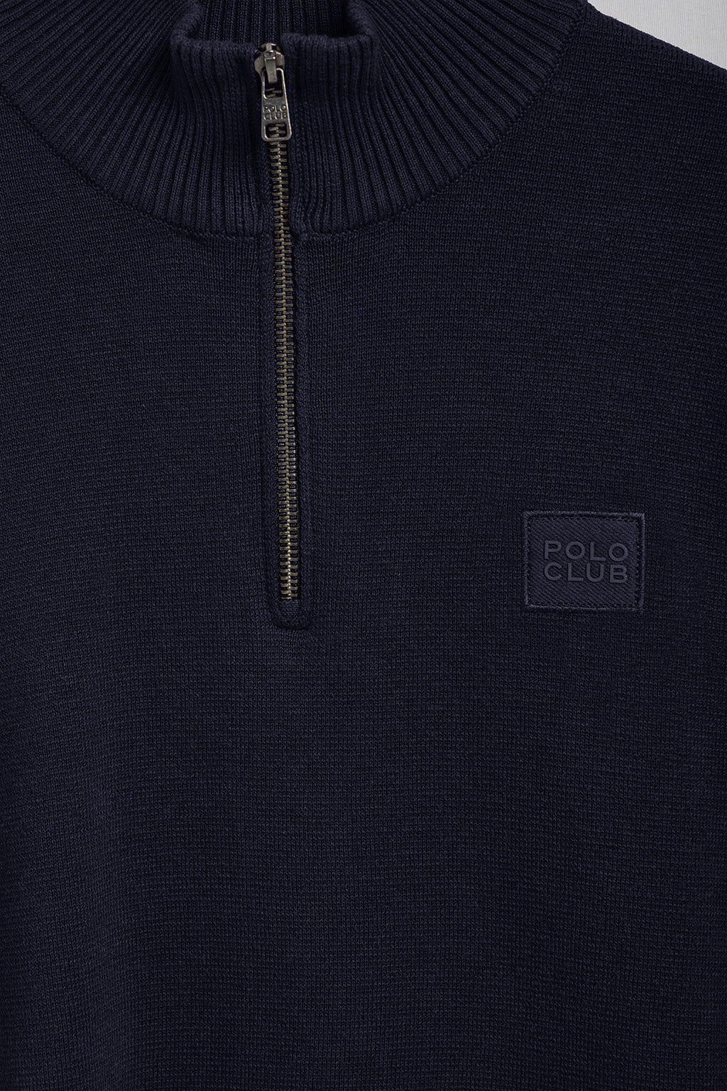 Navy-blue zip knit jumper Koda with Polo Club details - Image 9