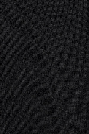 Black mock-neck knit jumper with PC pearly button - Image 10