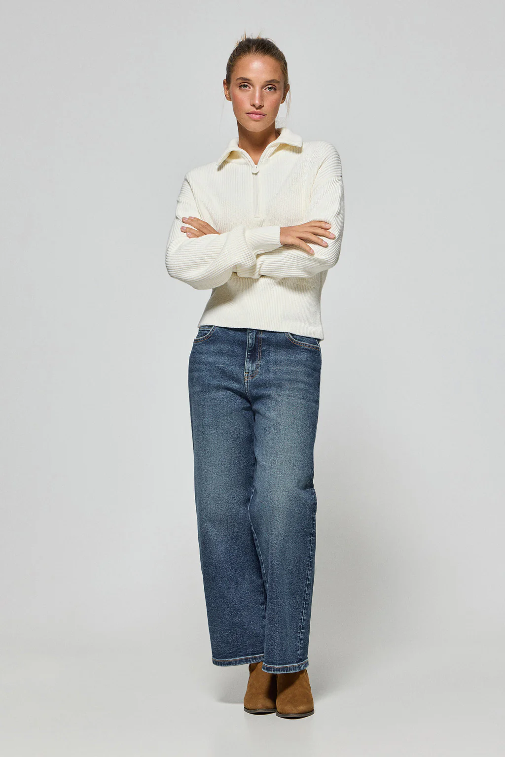 Beige jumper Nahia with Polo Club monogram embroidered logo - Image 4