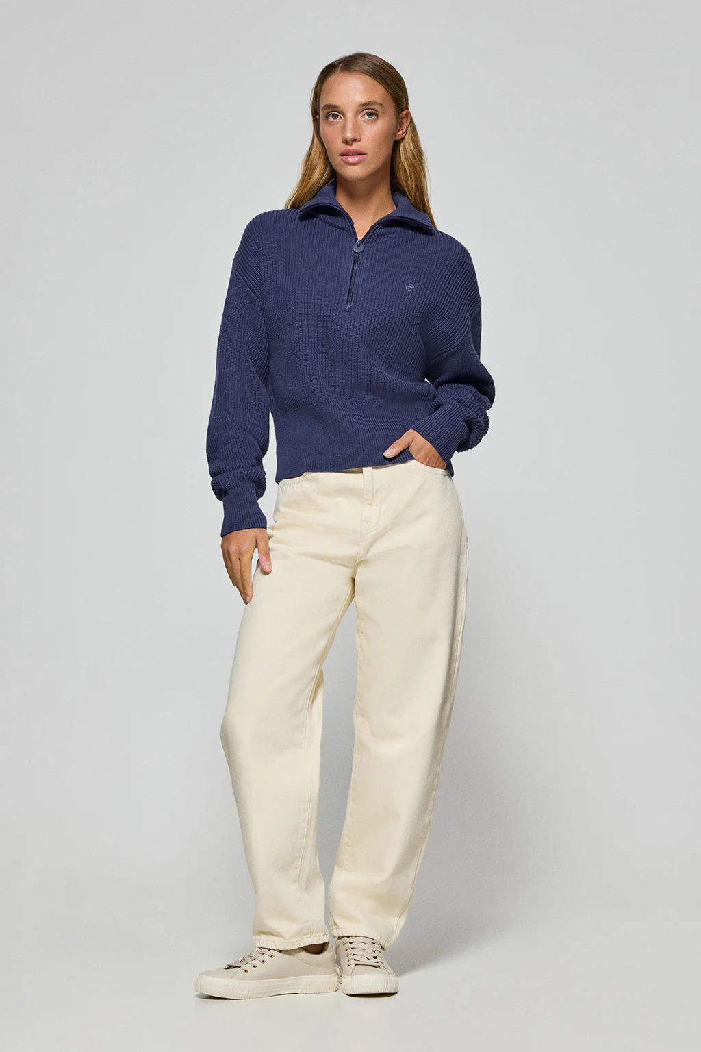 Blue jumper Nahia with Polo Club monogram embroidered logo - Image 4