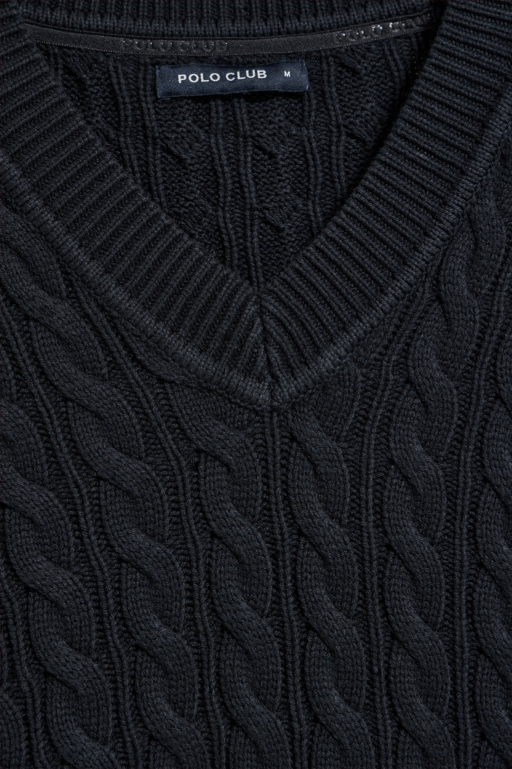 Navy-blue V-neck jumper Nautic with sleeve nautical patch - Image 5