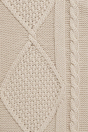 Brown zip cable-knit jumper Nil with Polo Club detail - Image 11