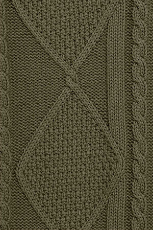 Army-green zip cable-knit jumper Nil with Polo Club detail - Image 13