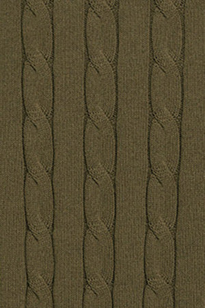 Light-green round-neck cable-knit jumper with Rigby Go embroidery - Image 9