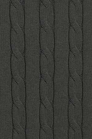 Stone-grey round-neck cable-knit jumper with Rigby Go embroidery - Image 10