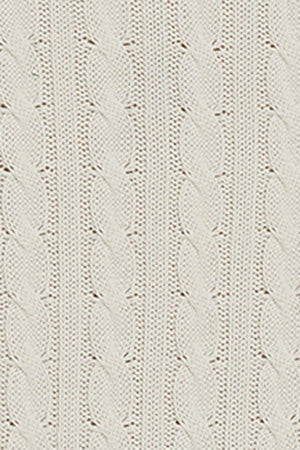 Beige round-neck cable-knit jumper with Rigby Go embroidery - Image 10