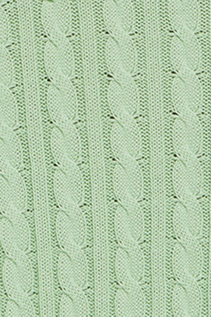 Mint round-neck cable-knit jumper with Rigby Go embroidery - Image 10