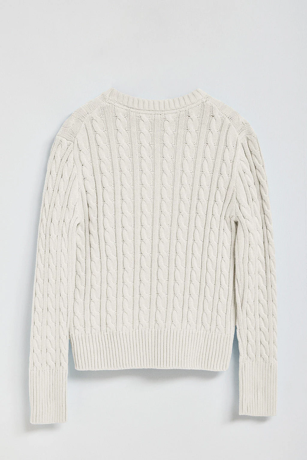 Nude cable-knit jumper with Rigby Go embroidered logo - Image 8