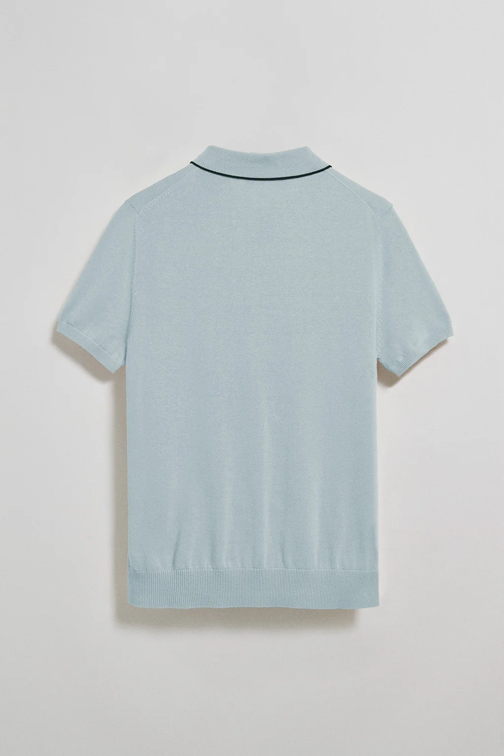 Light-blue knitted polo shirt with buttons and Rigby Go embroidery - Image 6