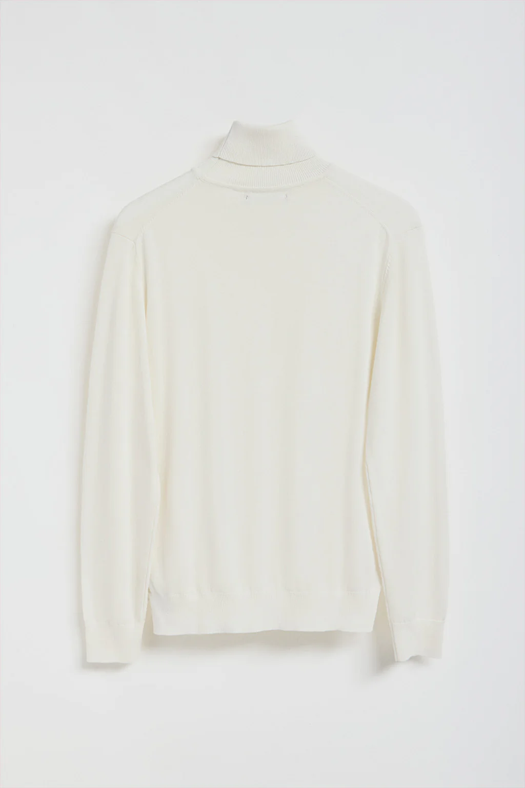 Beige turtleneck knit jumper with Rigby Go embroidered logo - Image 7