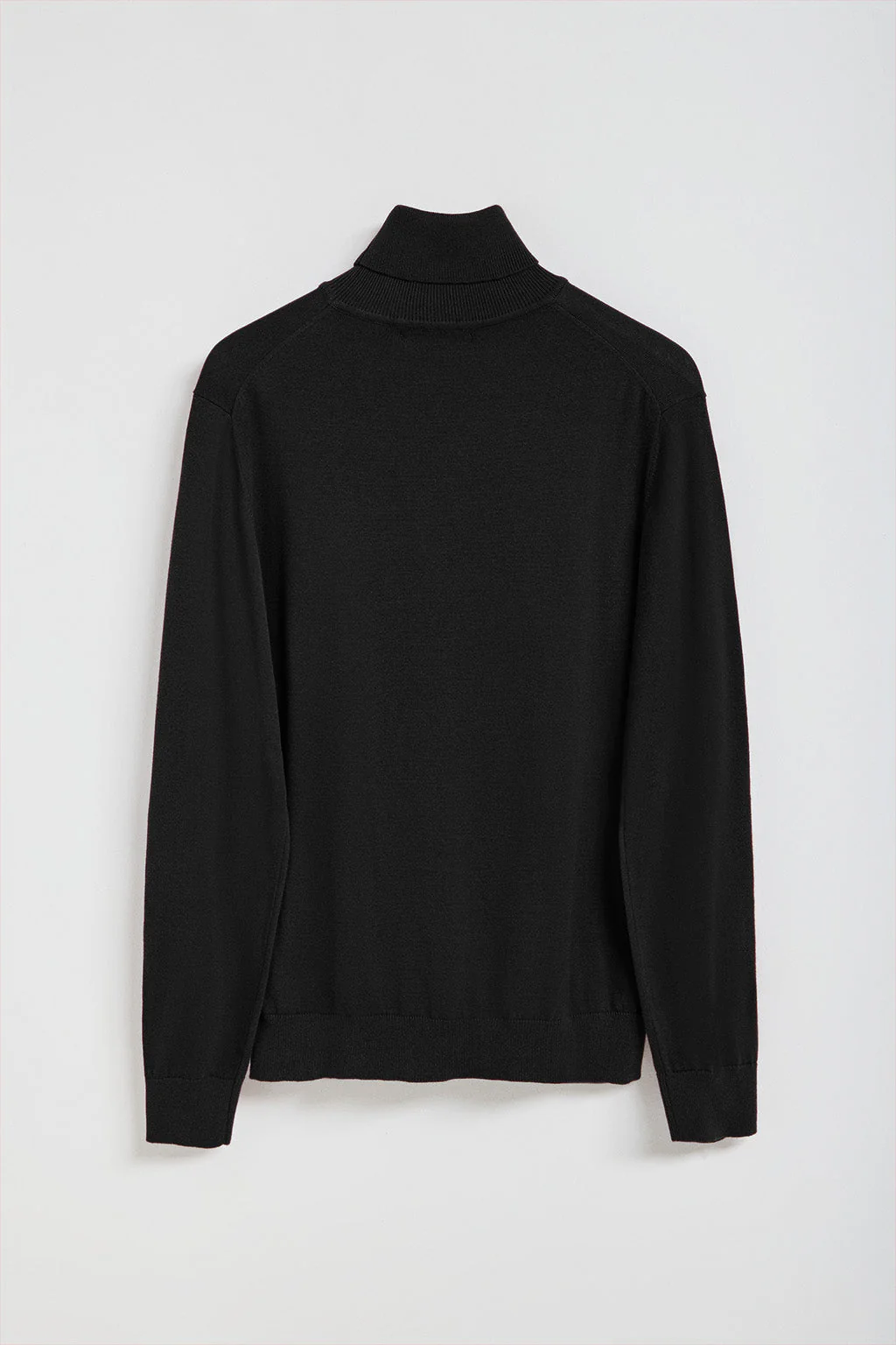 Black turtleneck knit jumper with Rigby Go embroidered logo - Image 7