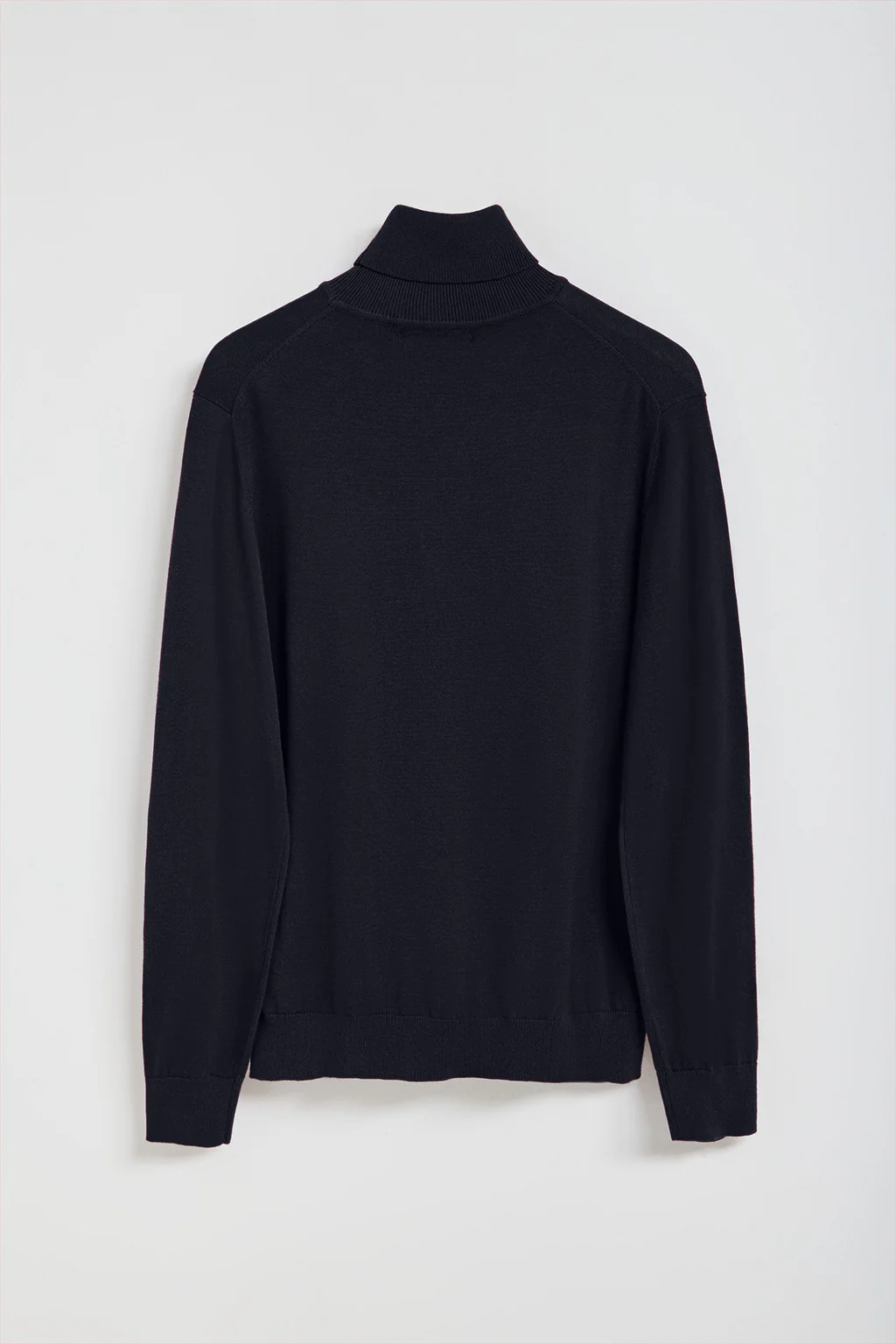 Navy-blue turtleneck knit jumper with Rigby Go embroidered logo - Image 6