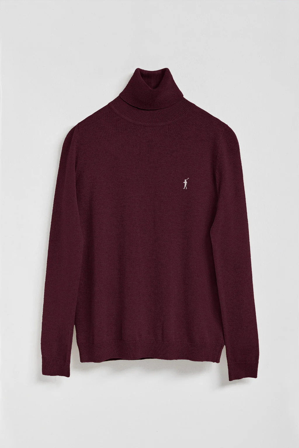 Plum turtleneck knit jumper with Rigby Go embroidered logo - Image 5