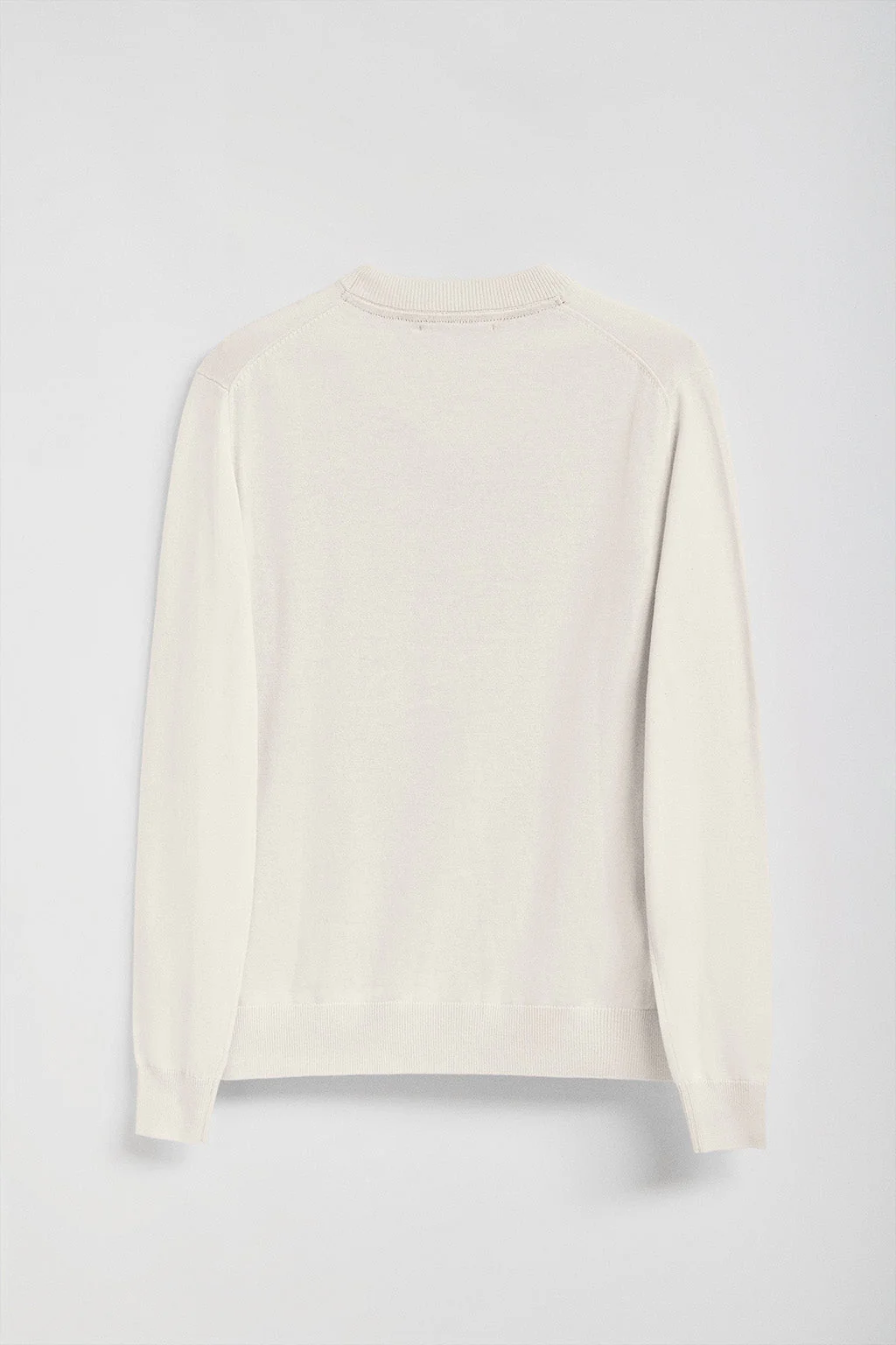 Off-white round-neck knit jumper with Rigby Go embroidered logo - Image 7