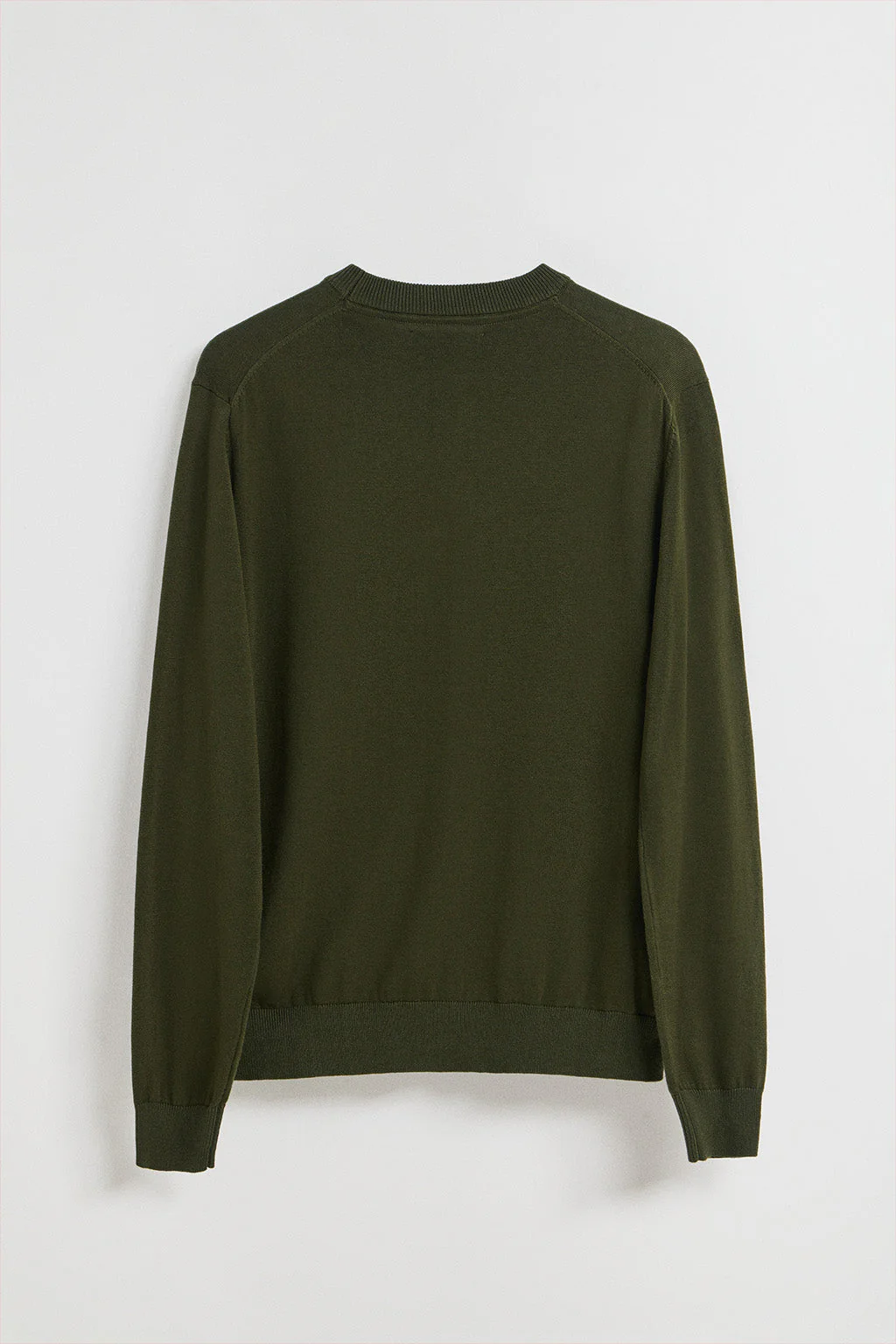 Dark-green round-neck knit jumper with Rigby Go embroidered logo - Image 7