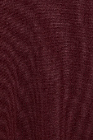 Maroon round-neck knit jumper with Rigby Go embroidered logo - Image 9