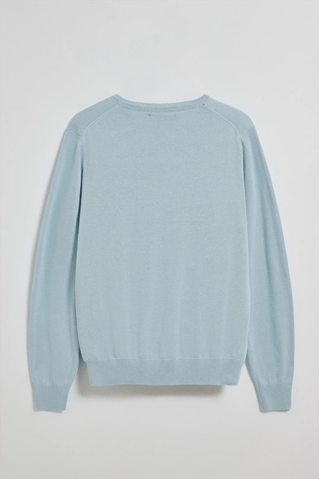 Light-blue round-neck knit jumper with Rigby Go embroidery - Image 6