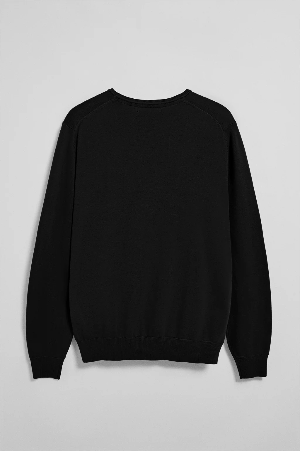 Black round-neck knit jumper with Rigby Go embroidery - Image 6