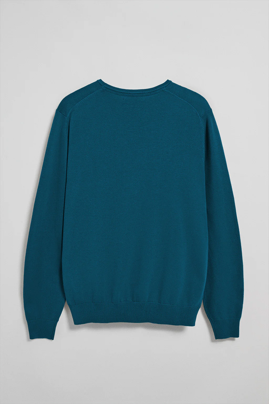 Greenish-blue round-neck knit jumper with Rigby Go embroidery - Image 6
