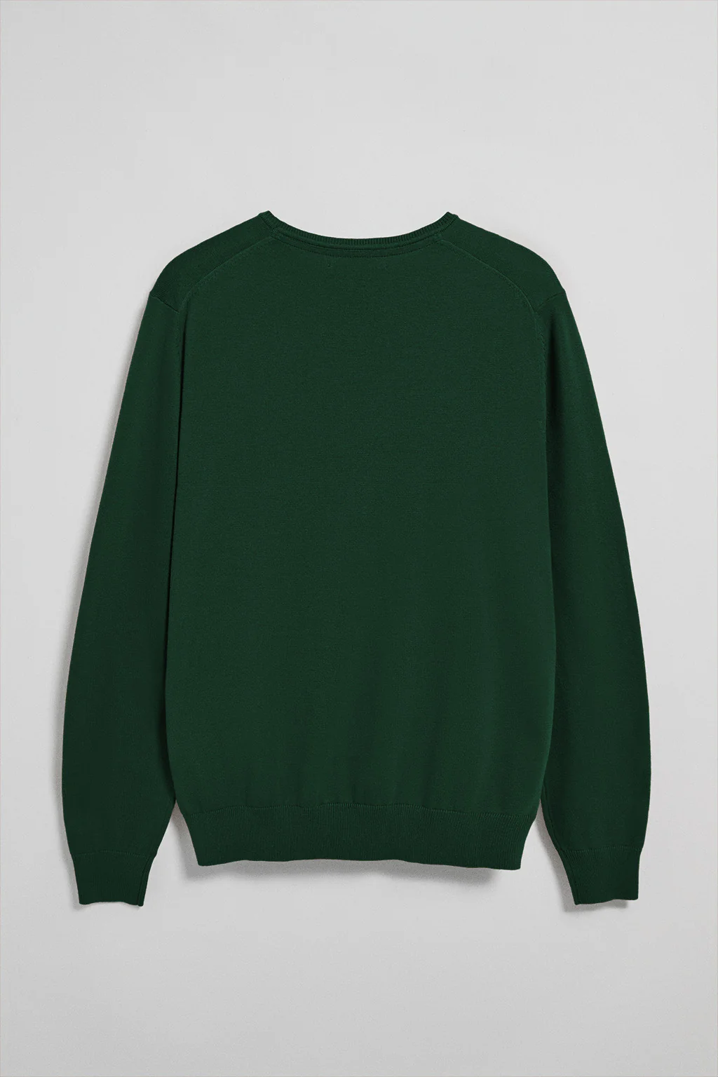 Bottle-green round-neck knit jumper with Rigby Go embroidery - Image 6