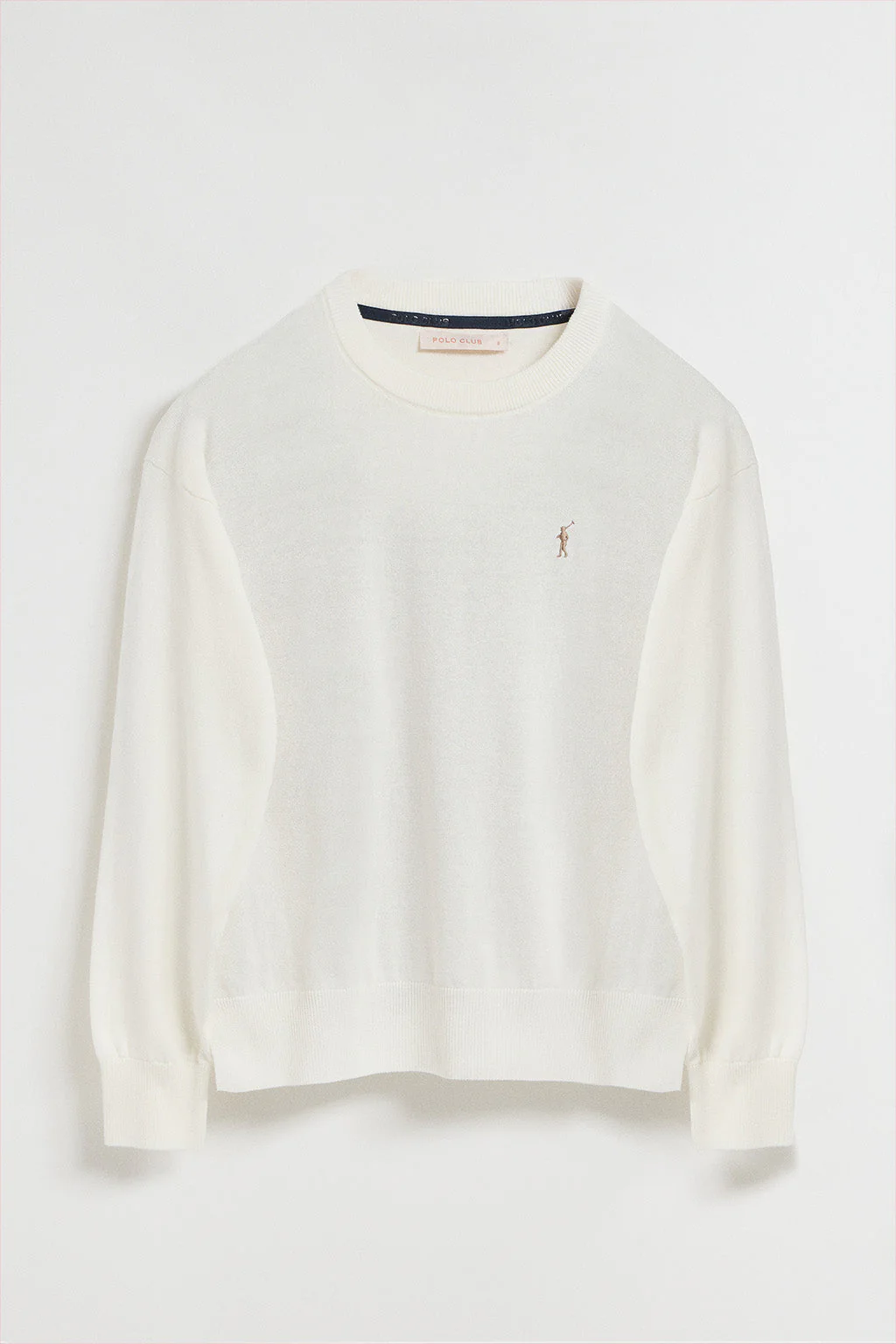 Nude round-neck knit jumper with Rigby Go embroidered logo - Image 5