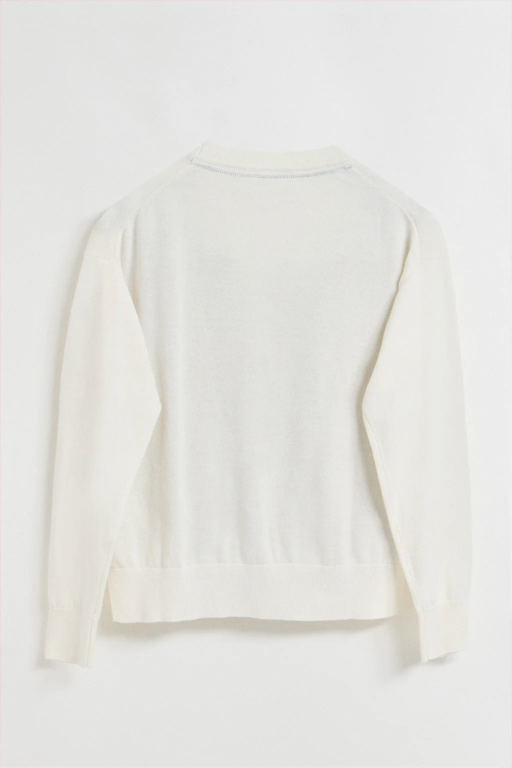 Nude round-neck knit jumper with Rigby Go embroidered logo - Image 7