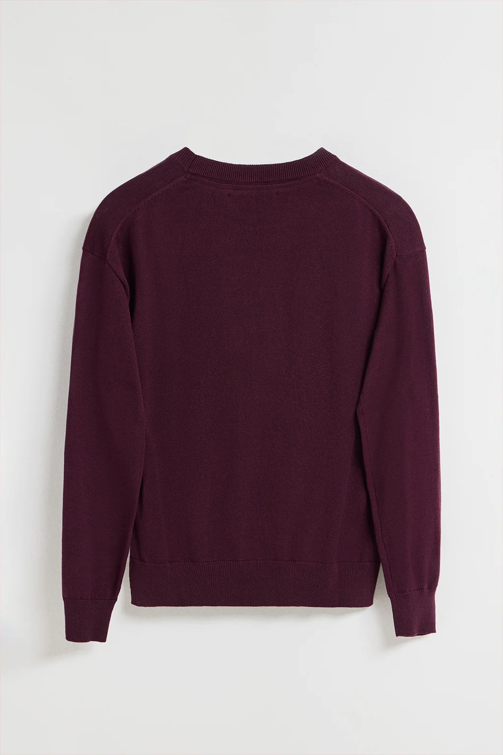 Plum round-neck knit jumper with Rigby Go embroidered logo - Image 6