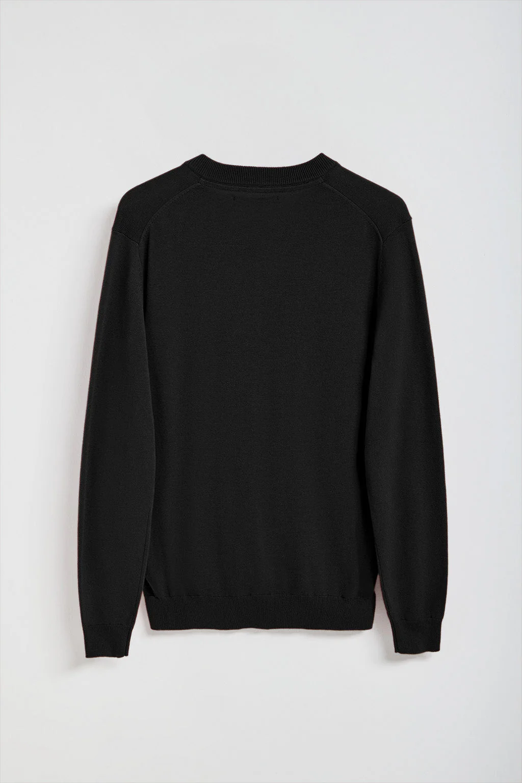 Black V-neck knit jumper with Rigby Go embroidery - Image 8