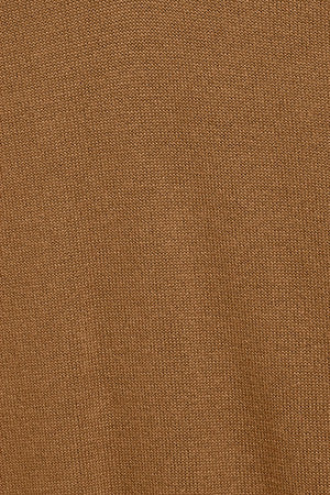 Camel V-neck knit jumper with Rigby Go embroidery - Image 9
