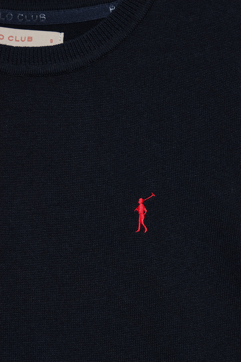 Navy-blue short-sleeve round-neck knit jumper with Rigby Go embroidery - Image 7