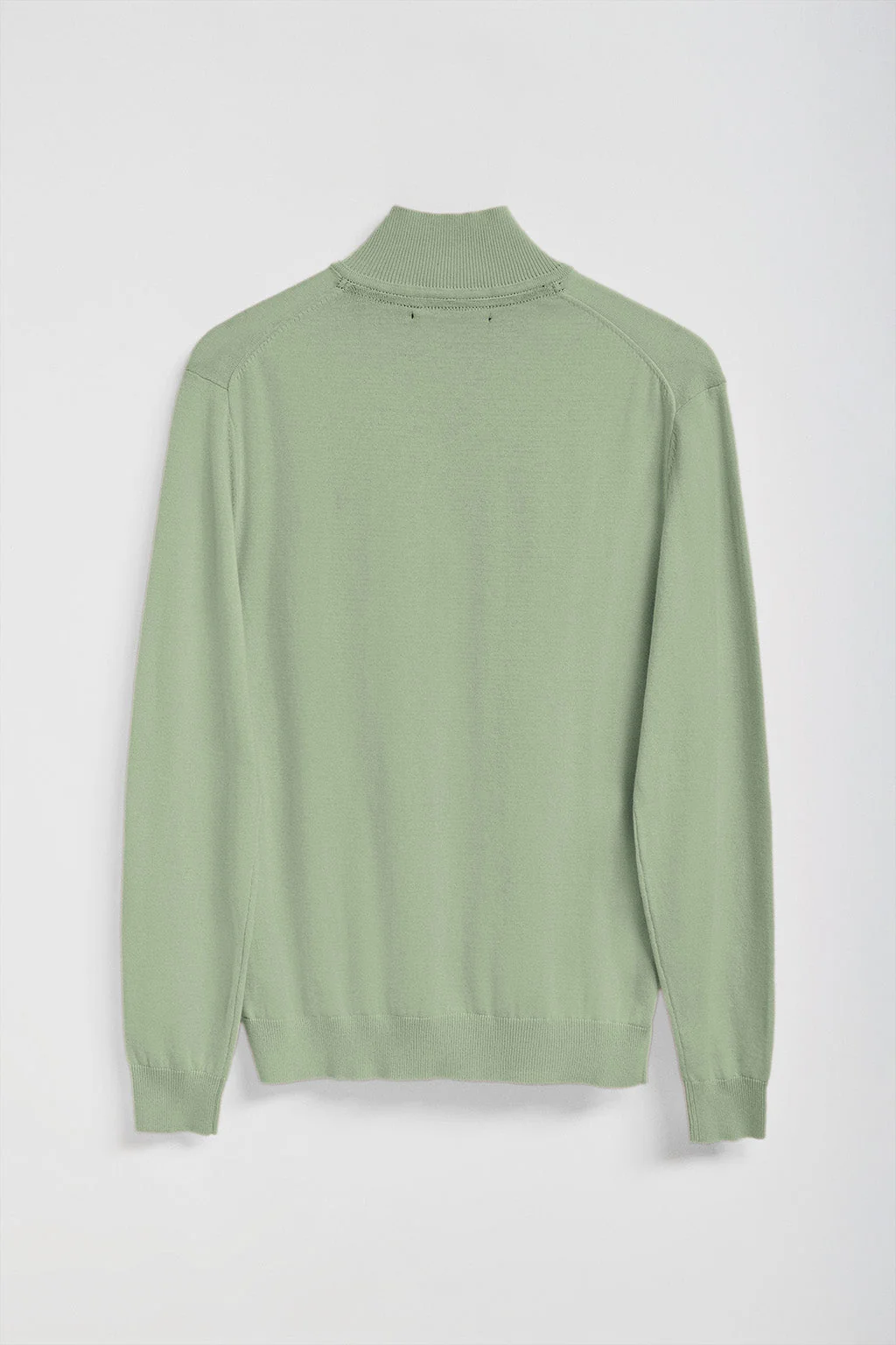 Jade-green half-zip knit jumper with Rigby Go embroidered logo - Image 7