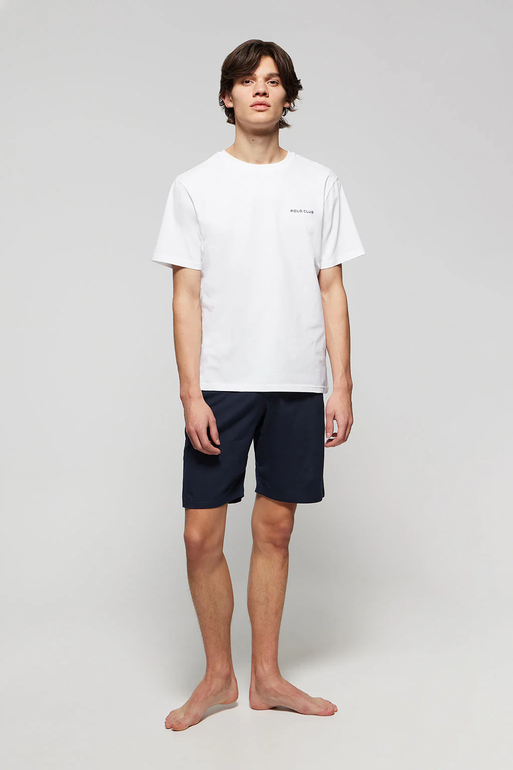 Bi-coloured short Iago pyjamas with Polo Club details