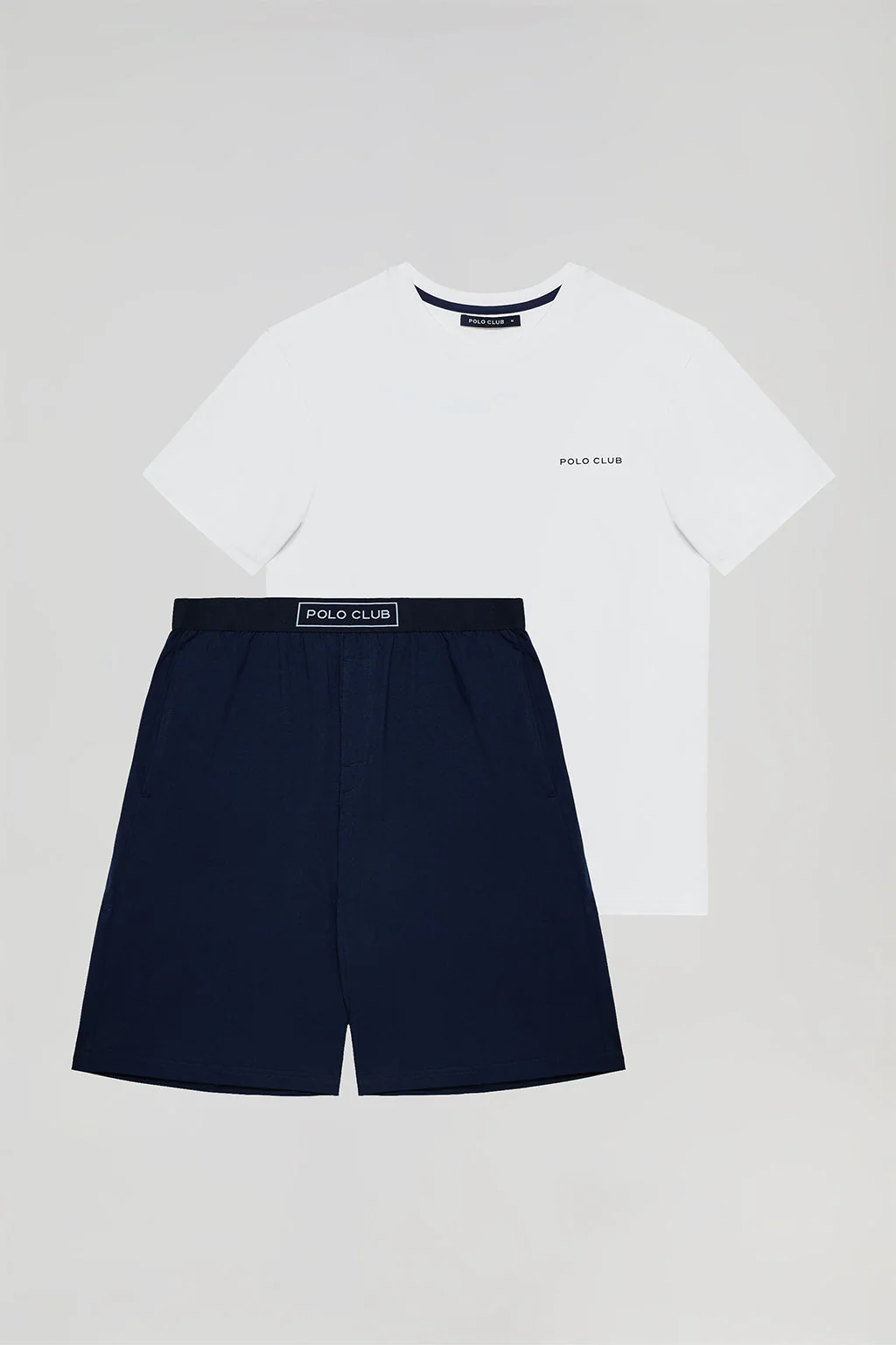 Bi-coloured short Iago pyjamas with Polo Club details - Image 10