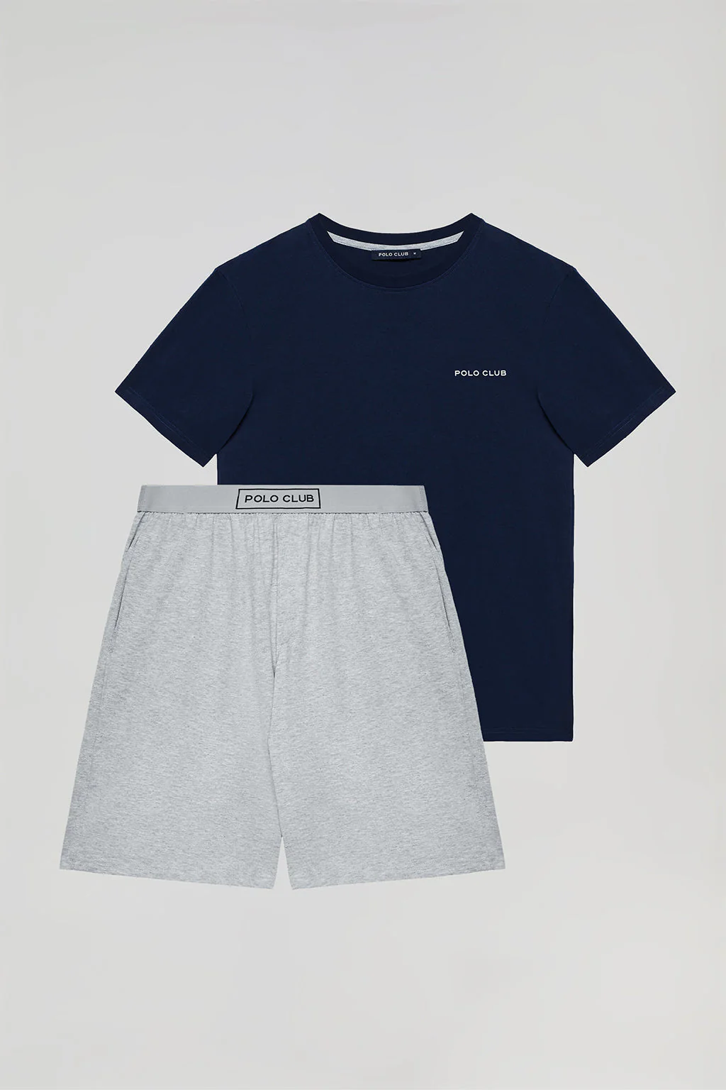 Bi-coloured short Iago pyjamas with Polo Club details - Image 9