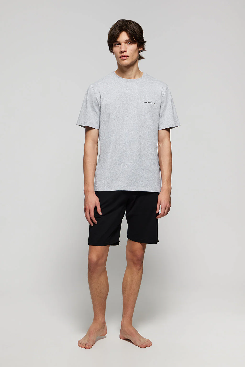 Bi-coloured short Iago pyjamas with Polo Club details