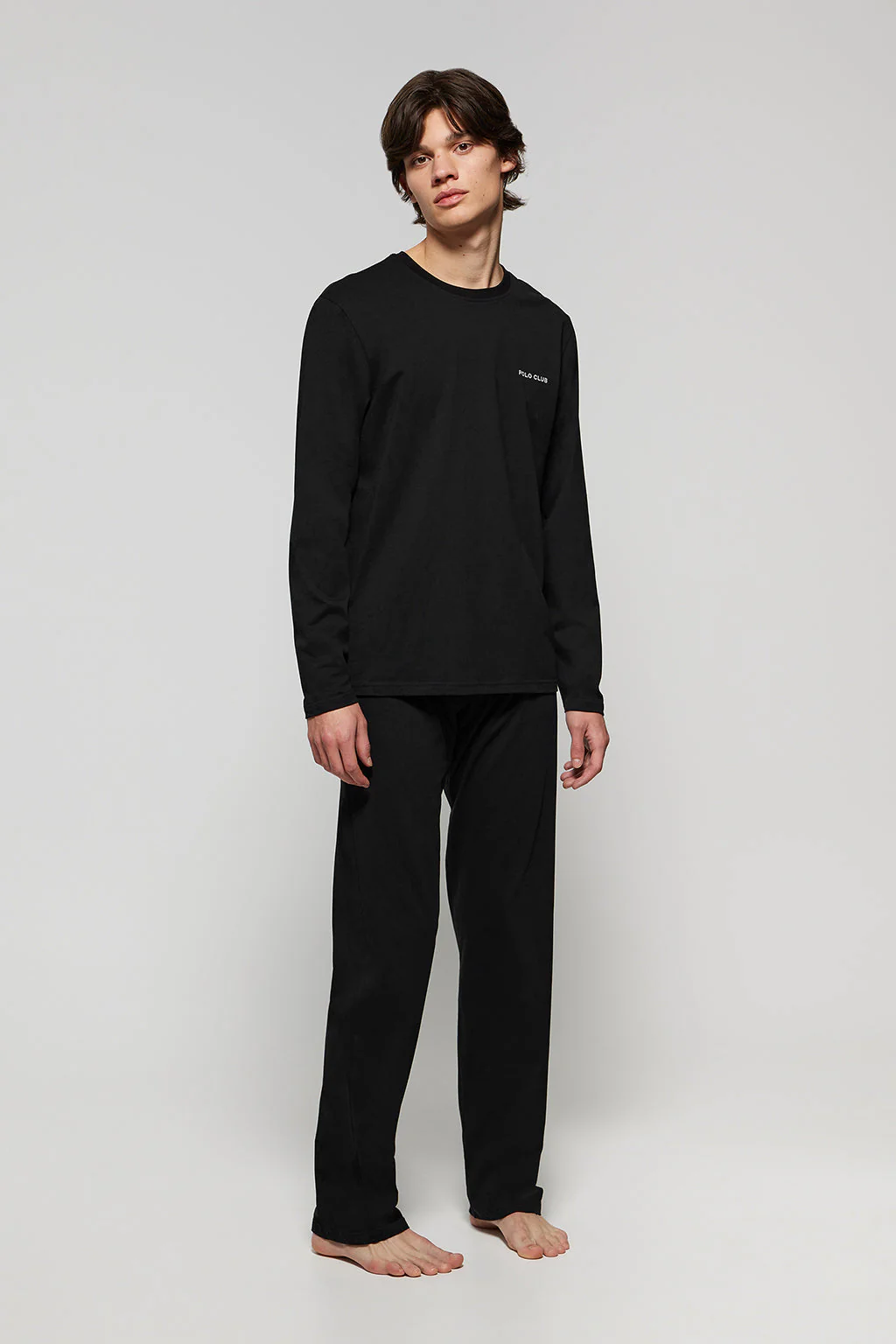 Monochromatic long Isaac pyjamas with Polo Club details