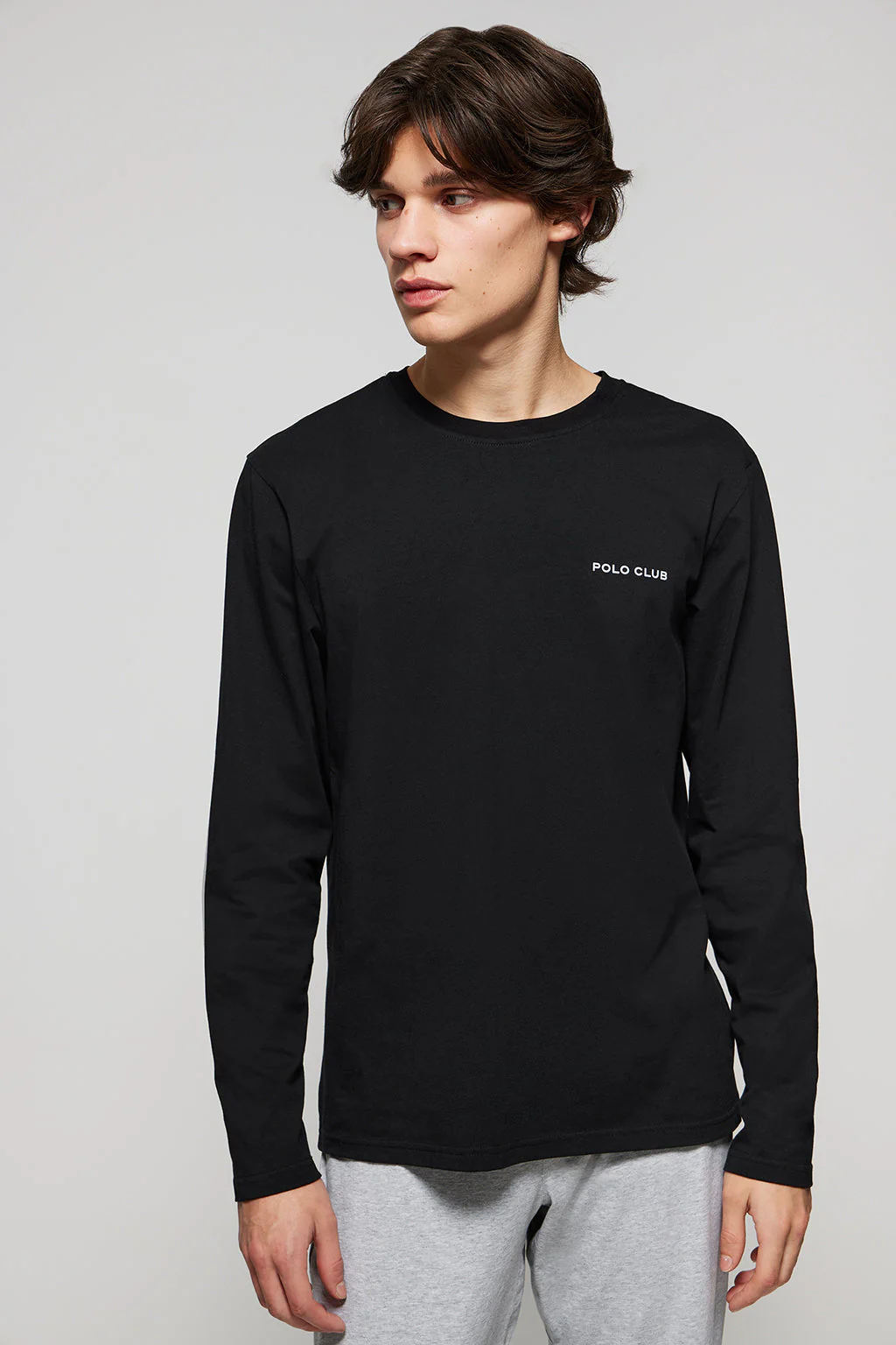 Black long-sleeve Isaac PJ T-shirt