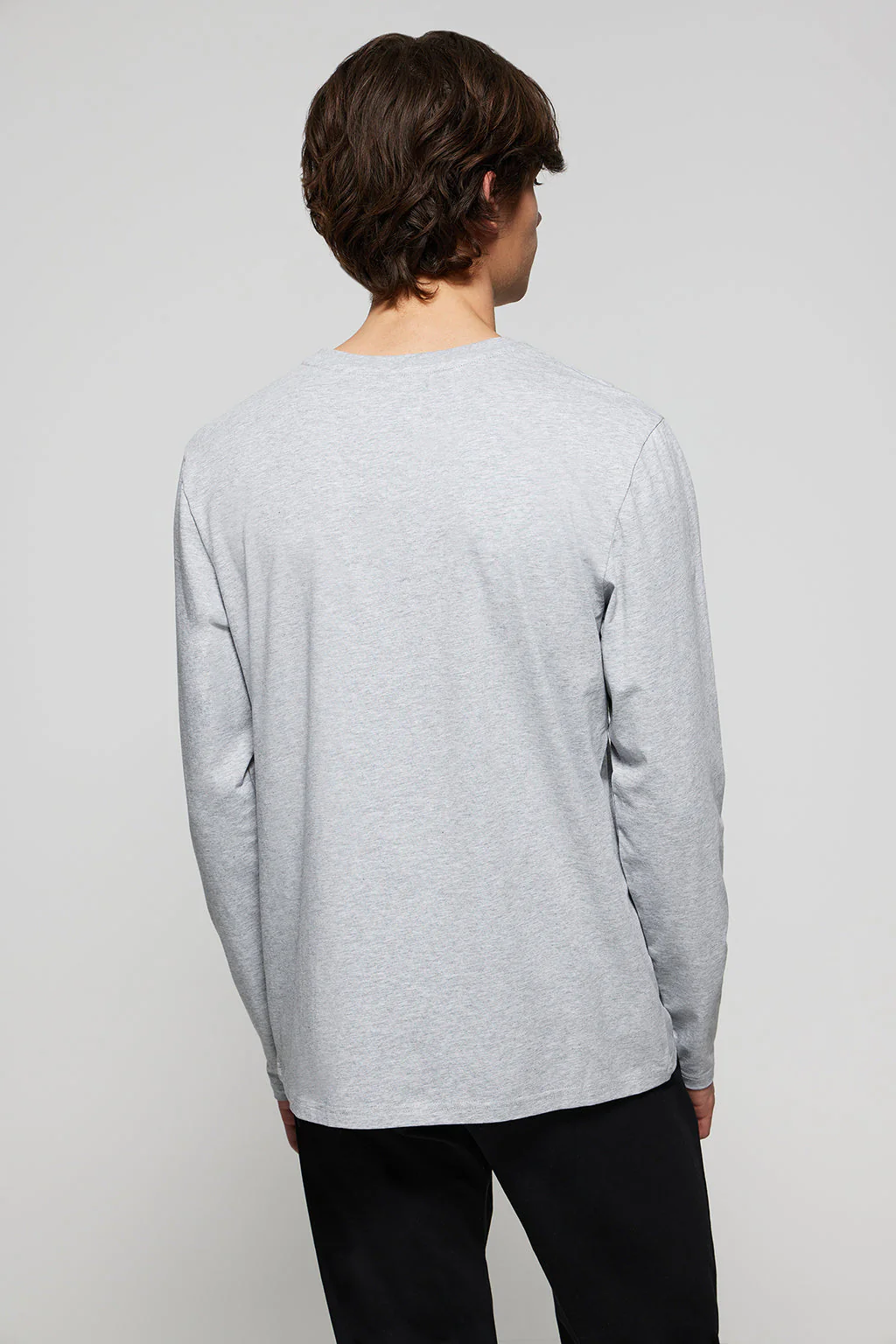 Grey-marl long-sleeve Isaac PJ T-shirt - Image 3
