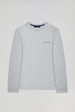 Grey-marl long-sleeve Isaac PJ T-shirt - Image 7