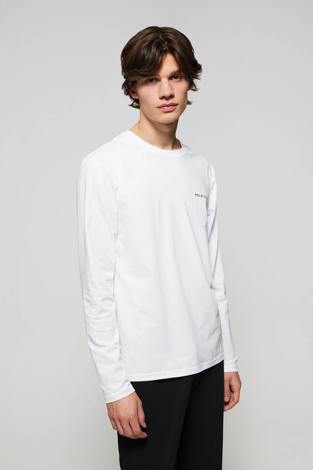 White long-sleeve Isaac PJ T-shirt