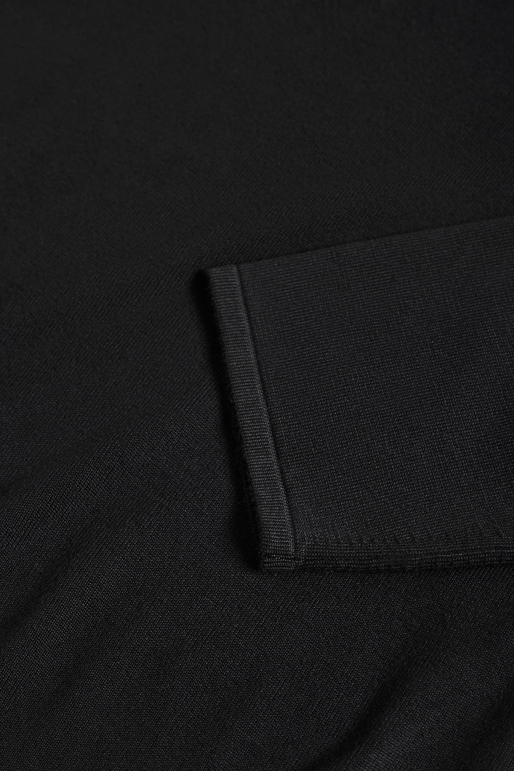 Black round-neck jumper with pearly button detail - Image 3