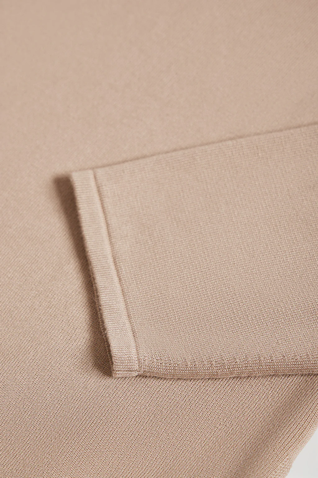 Soft-brown round-neck jumper with pearly button detail - Image 3