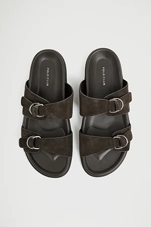 Brown bio sandal Amara with buckles and Polo Club logo - Image 7