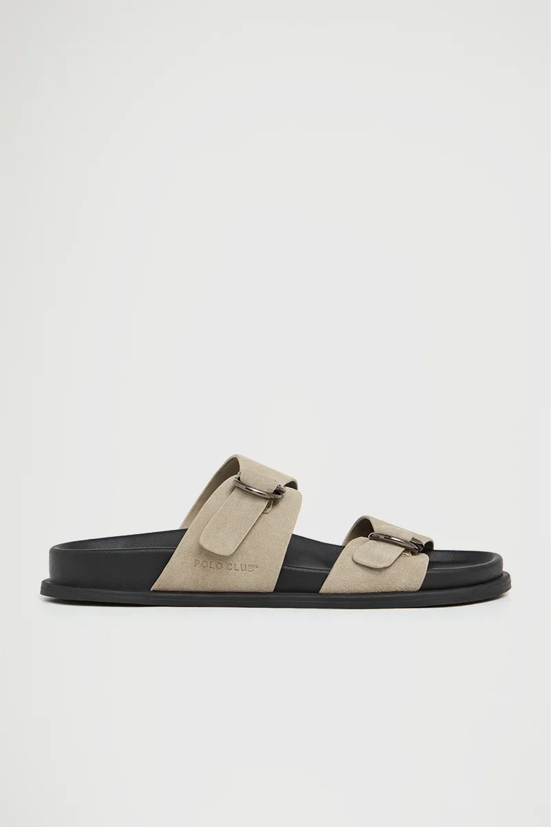 Nude bio sandal Amara with buckles and Polo Club logo - Image 4