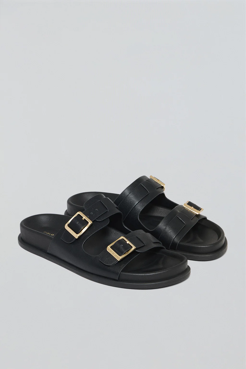 Black bio sandals with buckles - Image 2