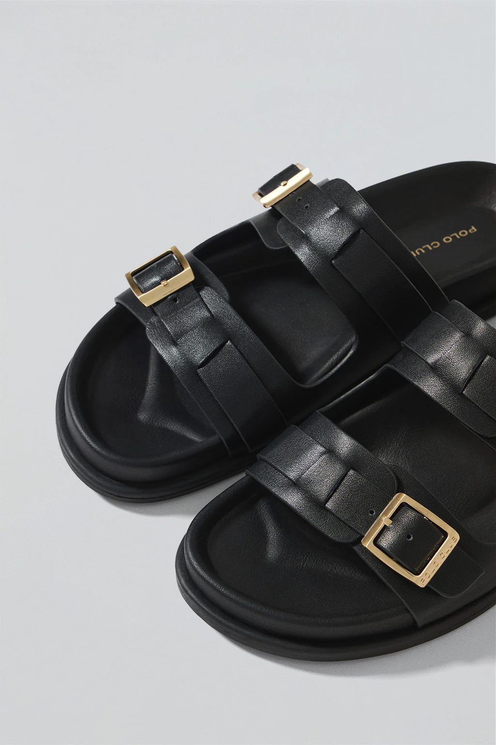 Black bio sandals with buckles - Image 3