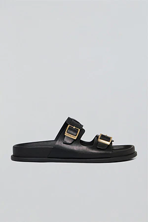 Black bio sandals with buckles - Image 6